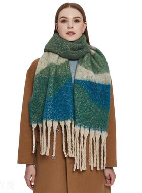 极速Thicken foreign trade warm scarf women autumn and winter