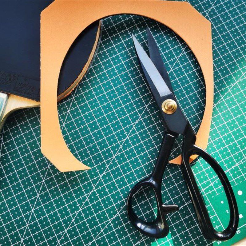 乒乓胶皮裁切剪刀 套胶切割剪刀 皮料裁切利器 乒乓球拍黏贴工具