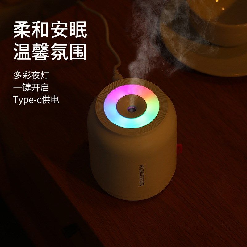 车载加湿器车用桌面氛围灯车内空气净化一体汽车雾化机喷雾除异味