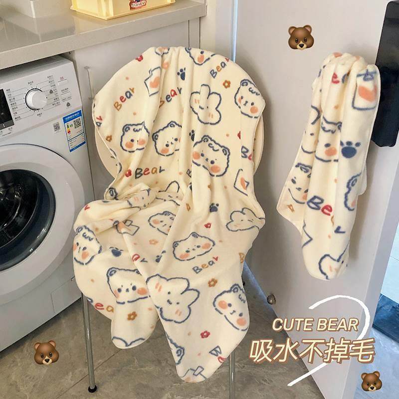 珊瑚绒浴巾女ins风大人家用裹巾洗澡吸水速干不掉毛大毛巾三件套,居家布艺,浴巾,淘宝优惠券,粉丝福利购,淘宝优惠卷