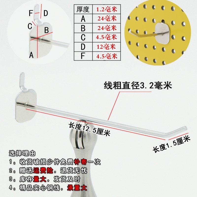 50 instSallations stainless steel cave plate hook hole iron