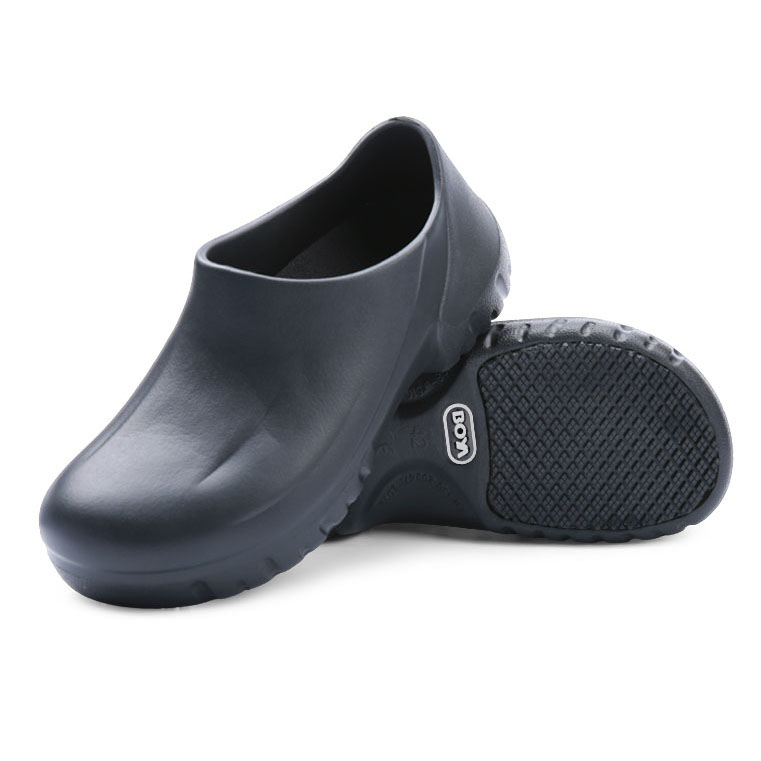 极速Man Chef Shoes Kitchen Cook Shoes Black Clogs Working Ho