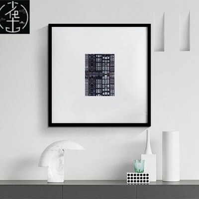 Square solid wood picture frame hanging wall 33 38 30 40 45