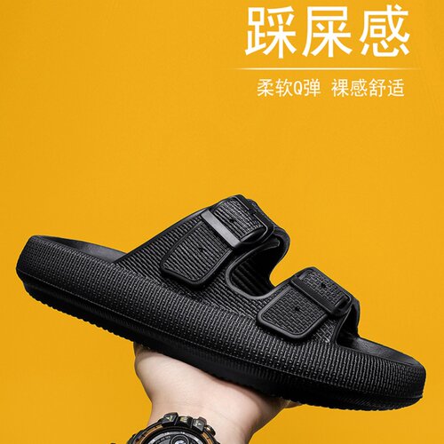 男士拖鞋夏季外穿2026新款大码4849鞋面可调节加宽户外防滑拖鞋男