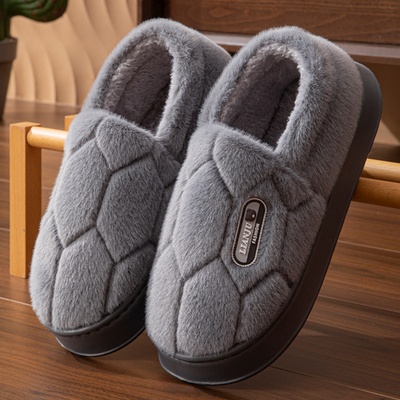 2025棉拖鞋男士大码4647冬季居家毛绒棉鞋防滑户外保暖棉拖鞋4849