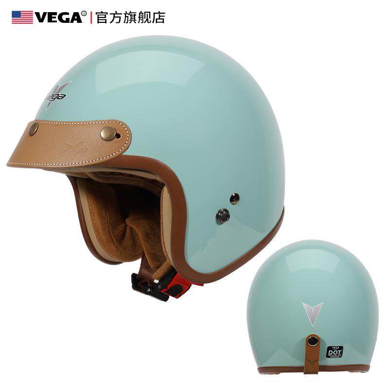 美国vega儿童头盔女孩四季通用男孩夏季电动摩托车安全帽3c认证