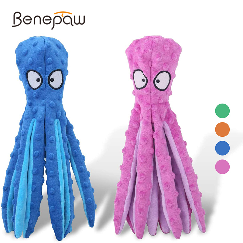 网红Benepaw No Stuffing Plush Dog Toys Interactive Durable S