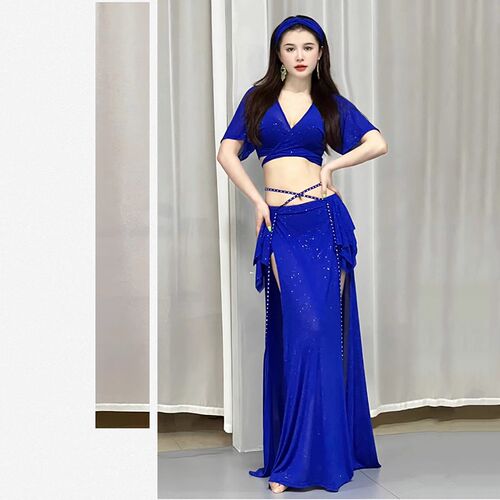 新品2024新款春夏网纱练功服肚皮舞服装女东方舞S练习服装网纱套