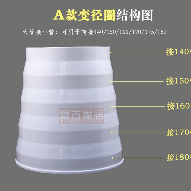 极速抽油烟机排烟管变径大小转z换接头塑料变径止逆阀排气管变径