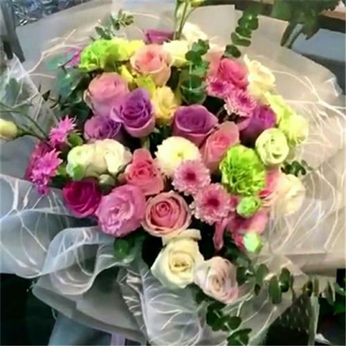 极速包花纸网纱包花纱网手工蕾丝玫瑰花包装闪电R纱鲜花店花束用