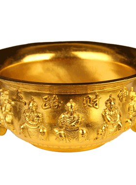 新品全铜五路财神聚宝盆摆件家居玄关G客厅装饰店铺开业商业馈赠