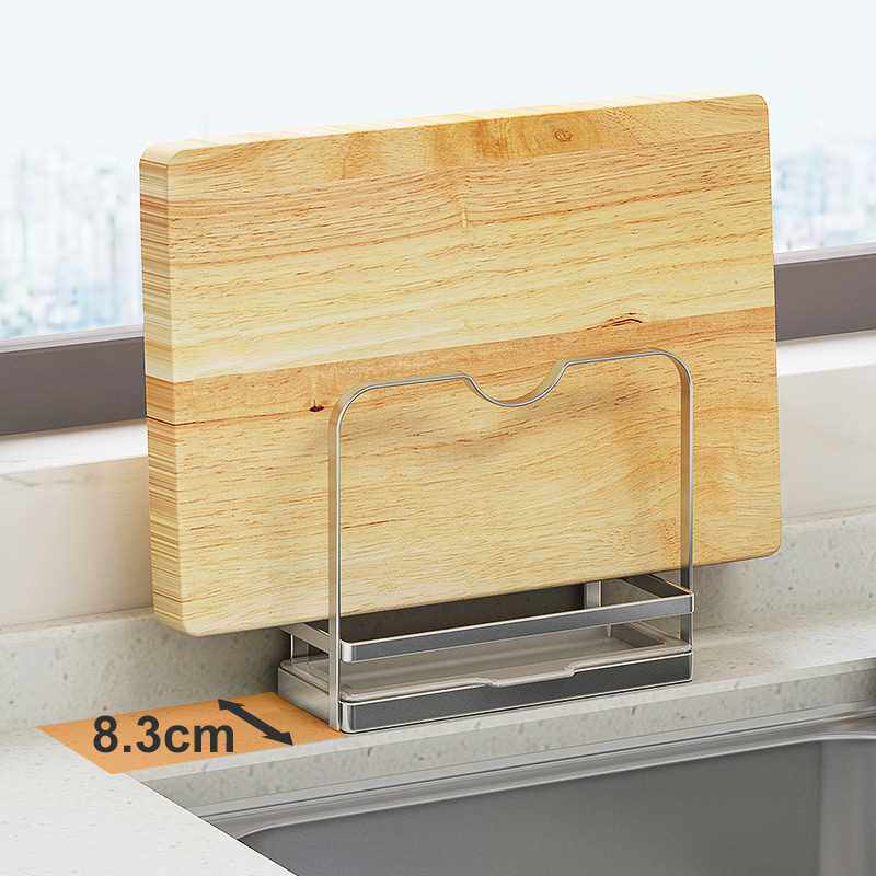 新品30b4不锈钢厨房砧板架家用菜板收纳盒多用案板锅盖沥水整理置