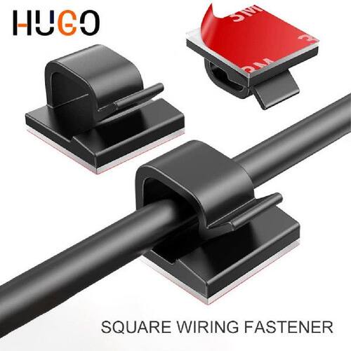 极速10pcs Self Adhesivet Cable Clips Adjustable Cord Holder