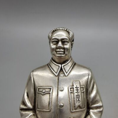 新品仿古白铜毛主席铜像全身雕塑像家居装饰品毛R泽东办公室摆件