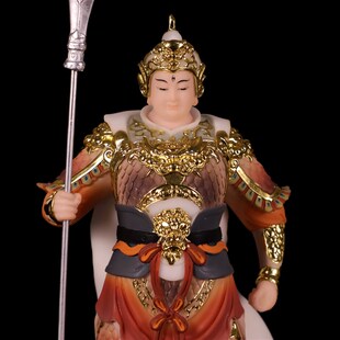 极速汉白玉二郎神哮天犬佛像 杨戬二郎真君L16寸家用客厅桌面中式