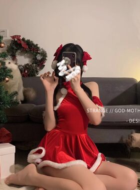 新品圣诞款节主i题元素穿搭连衣裙子女衣服套装吊带女装饰性感送