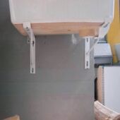 极速厨房陶瓷水槽支架 水池挂墙 洗菜盆单双D槽加厚固定三角架子