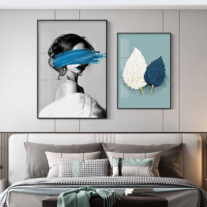 极速2022现代简约卧室床头装饰画温馨主卧N房间背景墙挂画宾馆酒图片