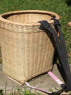 极速竹篓竹编f农用家用手工编织背篼背箩筐道具古风竹筐竹制品竹