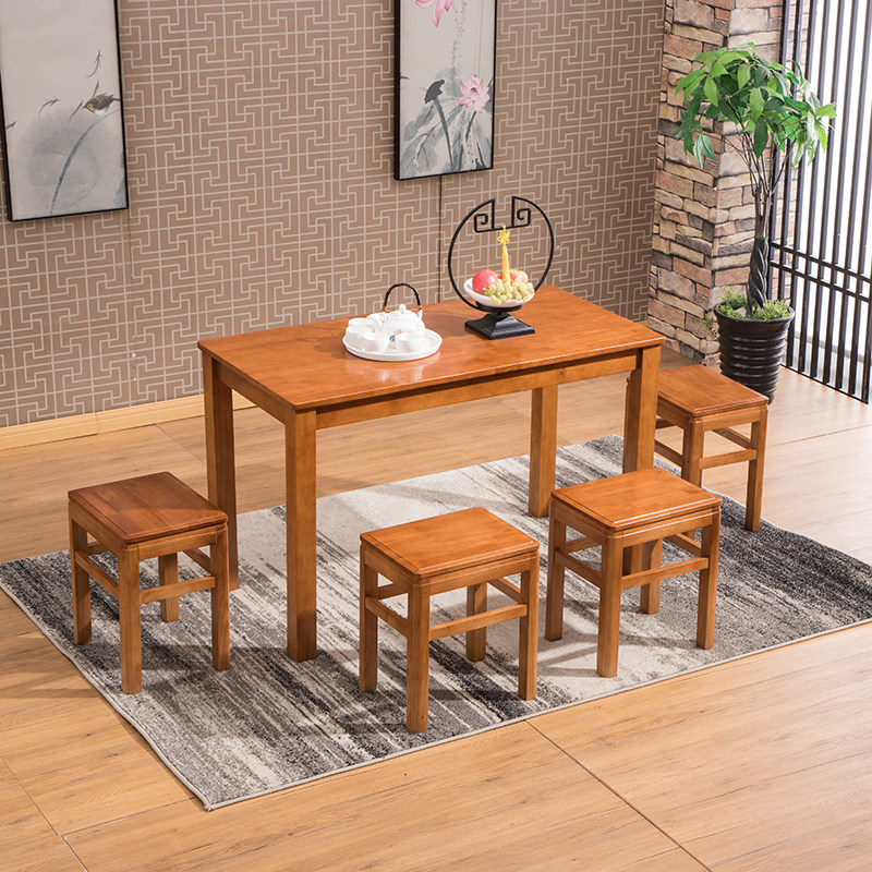 极速实木餐桌凳长方凳家r用课桌凳长条凳简约百搭客厅中式加厚榫