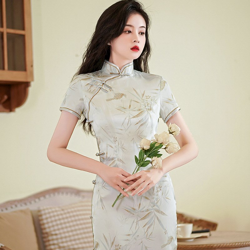 极速国风202j5夏季新款旗袍时尚连衣裙短款大码女装演出服