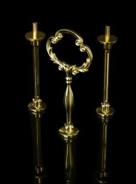 极速2X 3 Tier Floral Cupcake Plate Cake Stand FitUting Handl