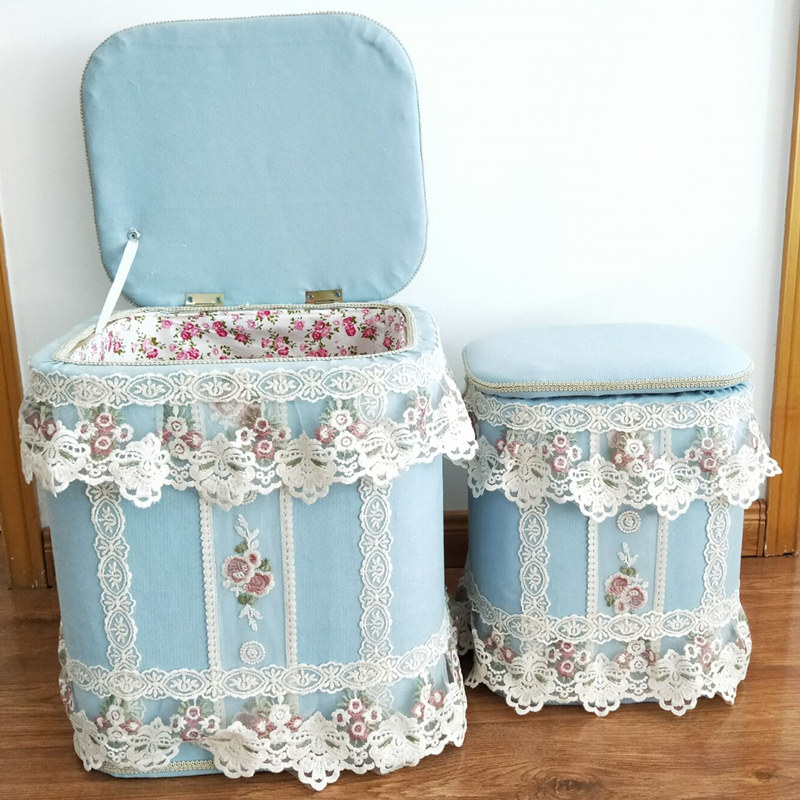 极速方形多功能收纳凳可坐人储物翻盖凳子箱客厅沙发换.鞋凳布艺