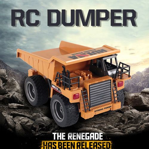极速Huina 1540 1:1m8 Rc Dump Truck 6 Ch 2.4G Alloy Remote Co