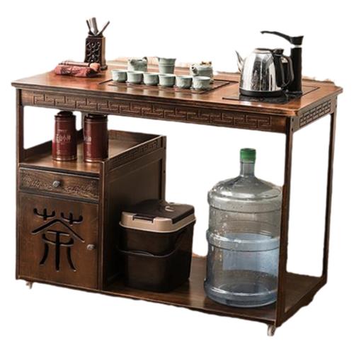 极速移动茶台桌j茶车茶水台荼台桌烧水壶一体移动茶桌家用小型茶