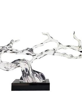 新款现代创意酒店软装配饰透明雕塑摆件抽象工艺品现代家居装饰品