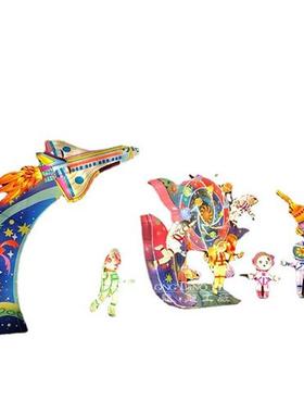 卡通太空人偶彩灯展览景区儿童亲子乐园美陈引流产品华龙工厂