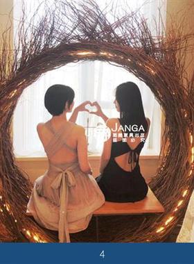 巴厘岛网红创意鸟巢秋千户外同款爱心大型鸟笼拍摄道具景区打卡地