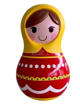 玻璃钢俄罗斯套娃雕塑不倒翁彩绘工艺品公仔玩偶落地摆件户外大型