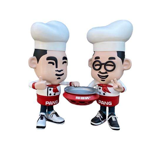 玻璃钢雕塑厂家出售火锅店厨师大型艺术美陈摆设落地卡通公仔模型,基础建材,砂岩雕刻,淘宝优惠券,粉丝福利购,淘宝优惠卷