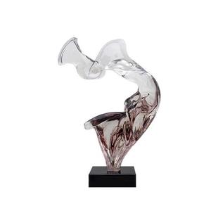 仿琉璃酒店装饰品简约现代客厅陈设品透明抽象艺术品雕塑摆件探戈