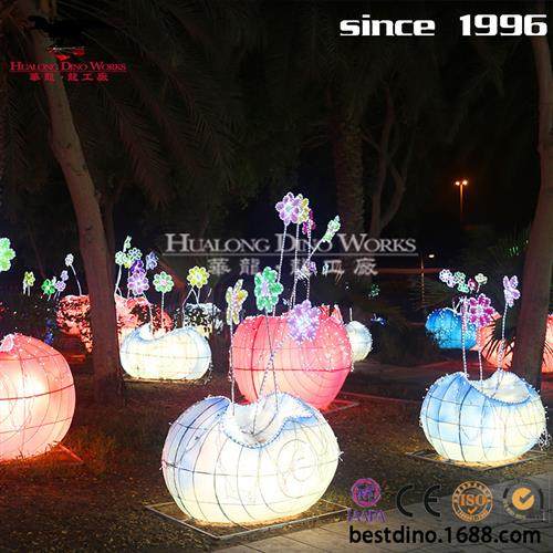 自贡亮化灯会制作厂家新款花灯宫灯户外美陈灯雕装饰节日活动引流