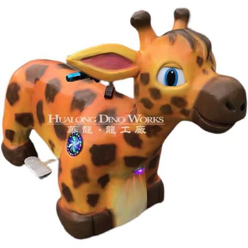 户外儿童乐园亲子硅胶电动骑乘动物小车商场广场仿真动物跑跑小车