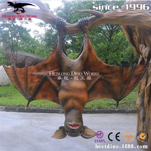 动物模型仿真动物枯树倒挂蝙蝠厂家直销户外主题乐园人气打卡摆件