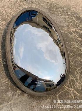 户外园林景观雕塑酒店花园风水池别墅庭院金属落地摆件不锈钢石头