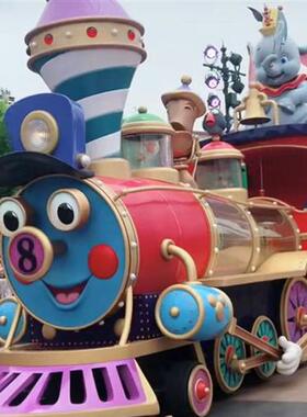 商场公园巡游车旅游节巡游花车玻璃钢卡通动漫户外广告游行船舶