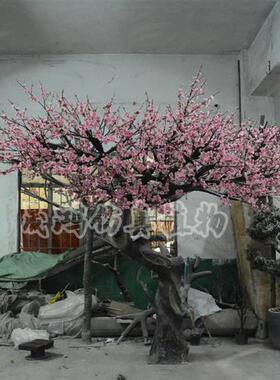 仿真樱花树室内外仿真树玻璃钢造景商场橱窗落地人造装饰花樱花树