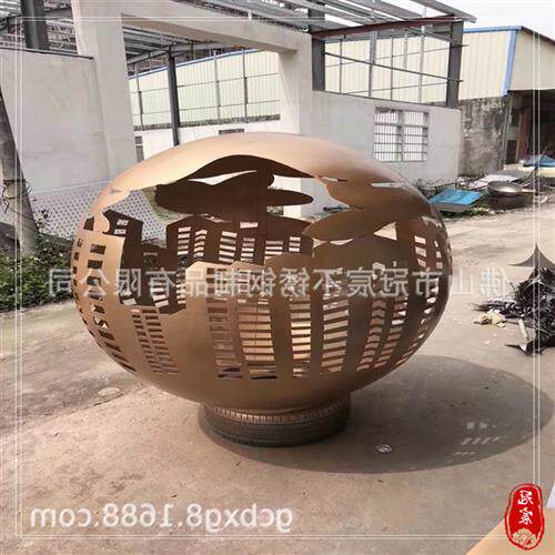 石家庄红古铜不锈钢工艺件造型做旧红古铜不锈钢屏风廊架