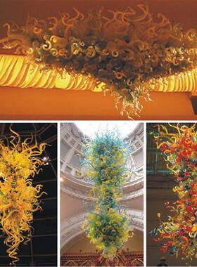 办公非标工程灯简约酒店大堂水晶灯会所宴会厅售楼部沙盘吸顶灯