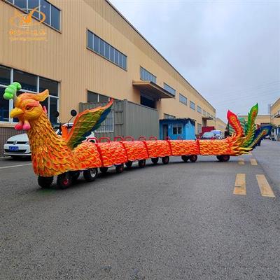 中国龙火车景区无轨小火车游乐设备火车游乐场可坐人观光龙火车