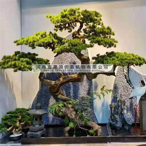 仿真松树人造树玄关假树造景大型仿真植物美人松迎客松假松树厂家