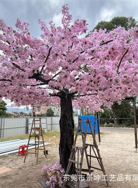 仿真樱花树网红人造樱花树婚庆装饰工程吊篮树可以荡秋千厂家直供