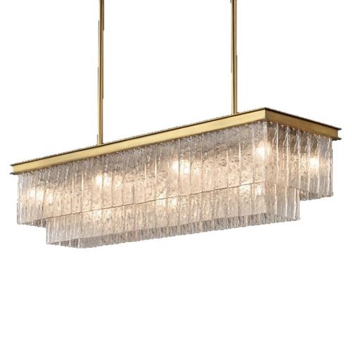 现代设计全铜RH美式琉璃吊灯简约客厅餐厅别墅酒店餐厅吧台岛台灯