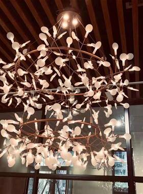 厂家树枝型灯具简约创意酒店别墅餐厅服装客厅萤火虫吊灯定制