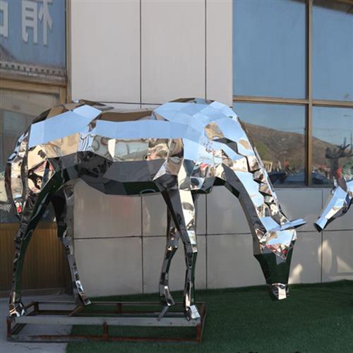 不锈钢马雕塑金属镂空艺术马雕像小区楼开盘装饰品动物摆件图片