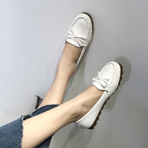 极速2021Genuine Leather Flats CasuEal Slip On Loafers Woman